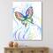 Designart - Iridiscent Butterfly - Traditional Canvas Wall Art Print